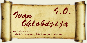 Ivan Oklobdžija vizit kartica